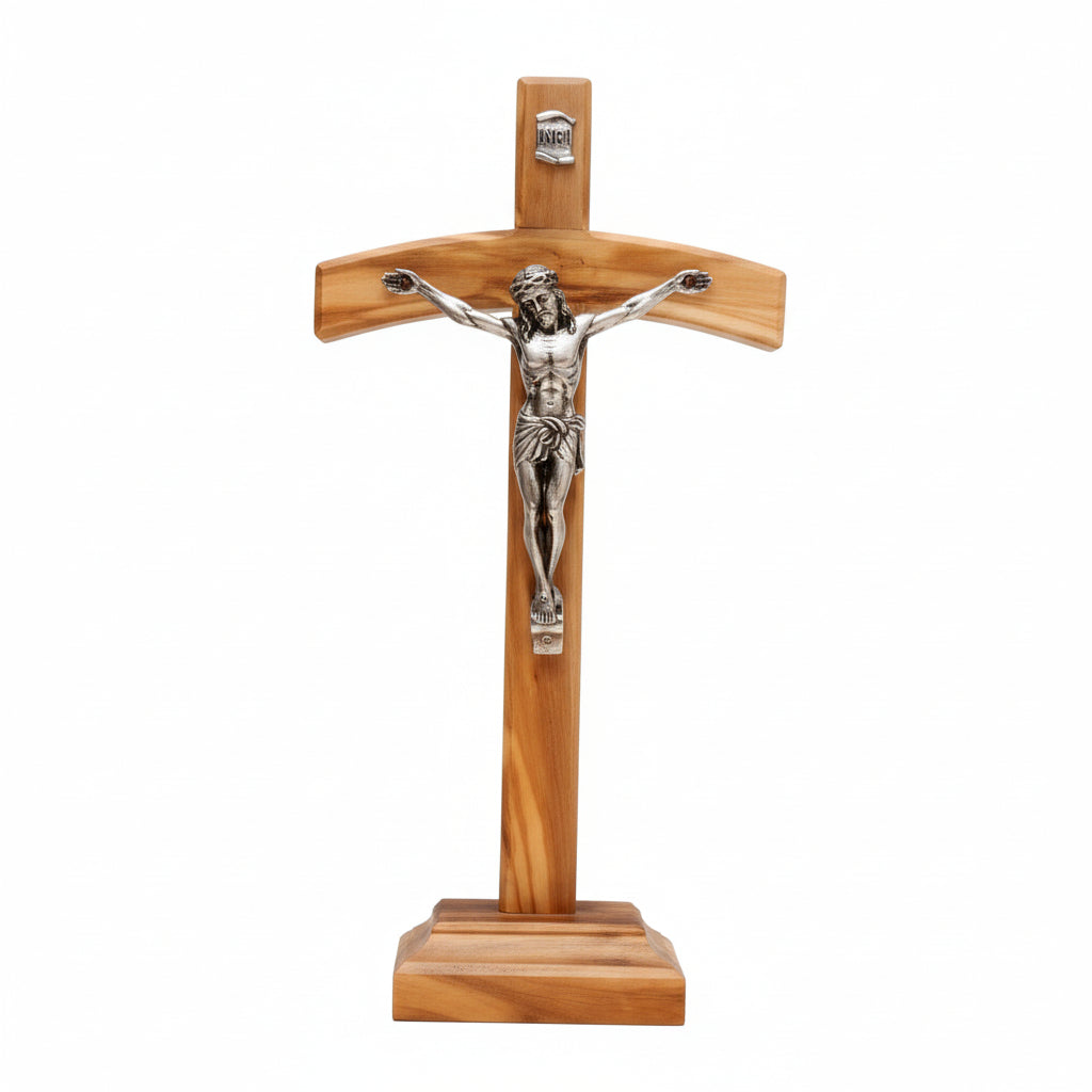 Large Olive Wood Standing Crucifix | Crosses &amp; Crucifixes | The Shrine Shop