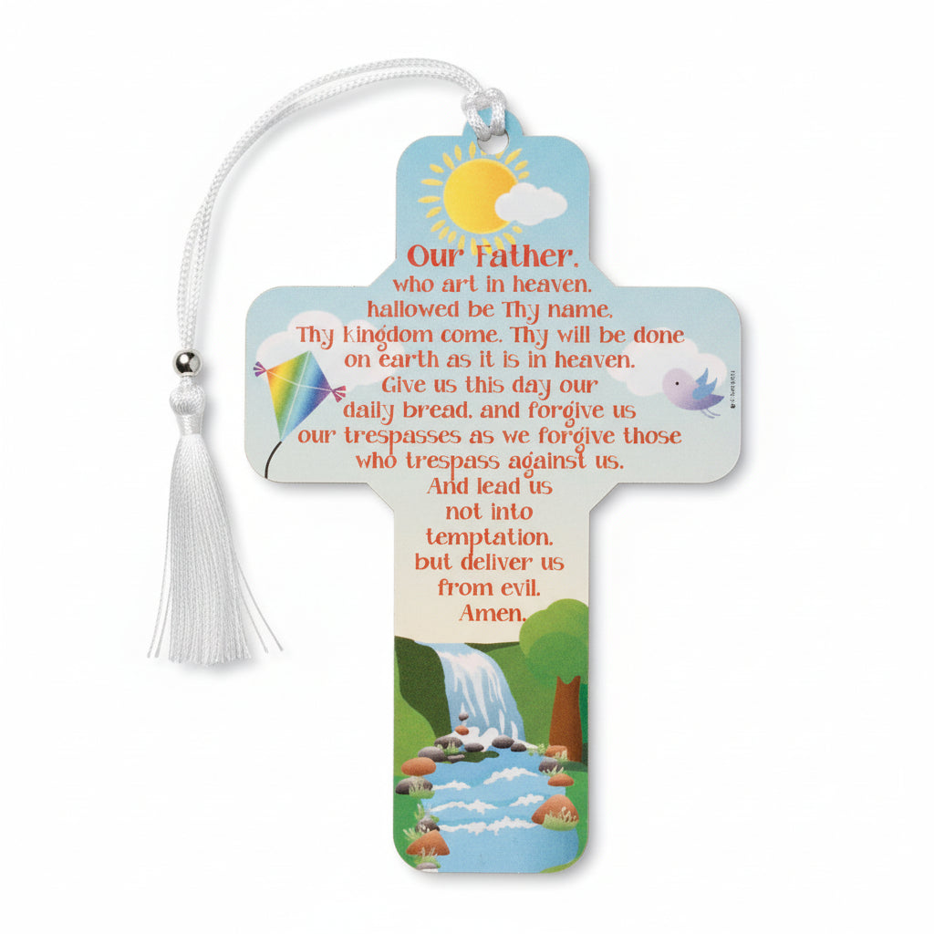 Wood Cross &ndash; Our Father | Crosses &amp; Crucifixes | The Shrine Shop