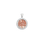 Sterling Silver and Rose Gold Tree of Life Necklace