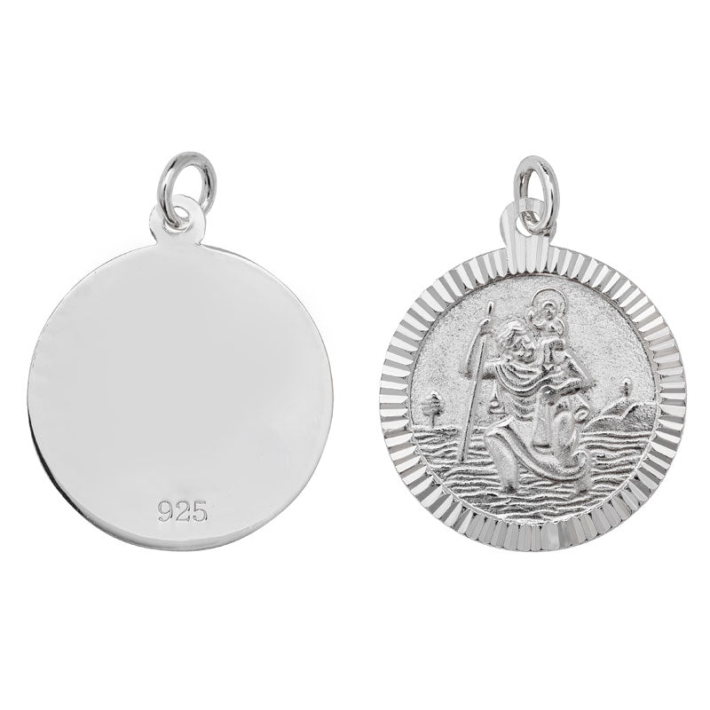 Sterling Silver St Christopher Necklace
