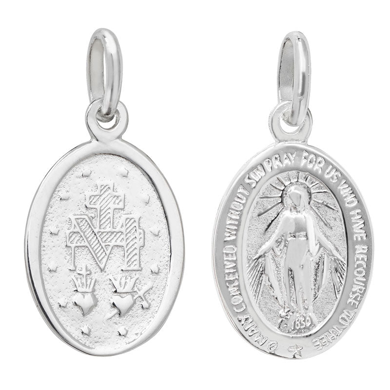 Sterling Silver Miraculous Medal Necklace