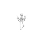 Sterling Silver Open Angel with Cubic Zirconia Necklace