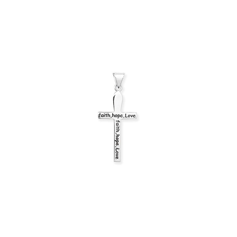 Sterling Silver Faith, Hope, Love Necklace