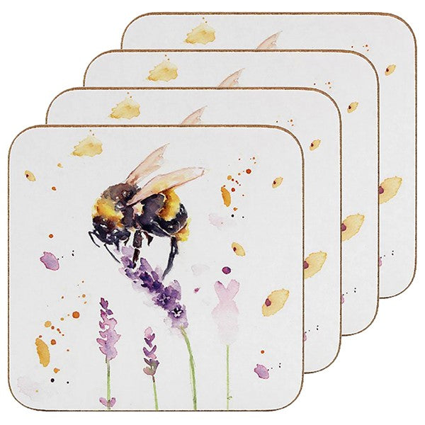 Bee Country Life Coasters - 4 Pack