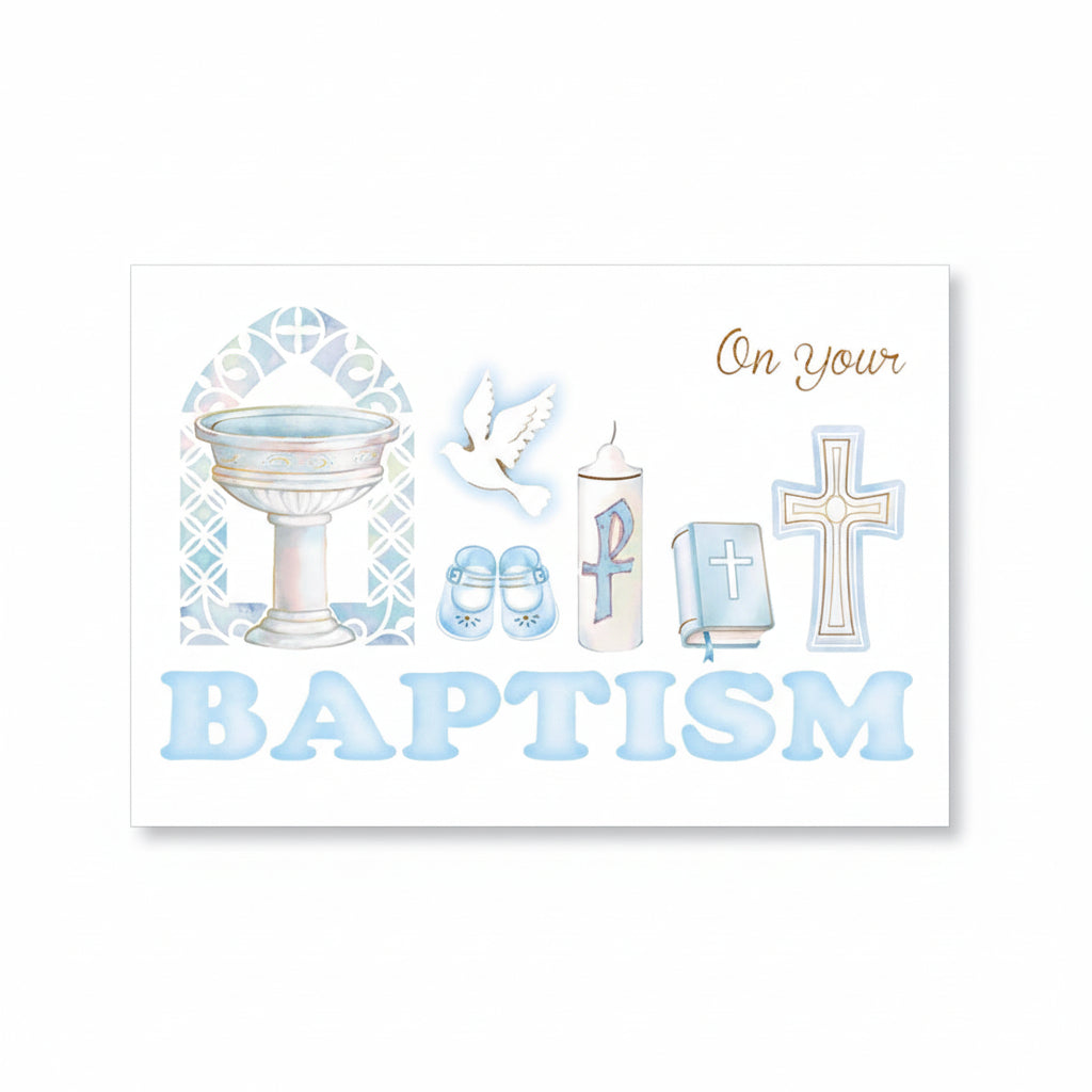 Card &ndash; On Your Baptism Boy | Greetings Cards &amp; Stationery | The Shrine Shop