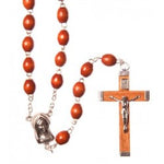 Brown Wooden Rosary | Rosaries &amp; Prayer Cards | The Shrine Shop