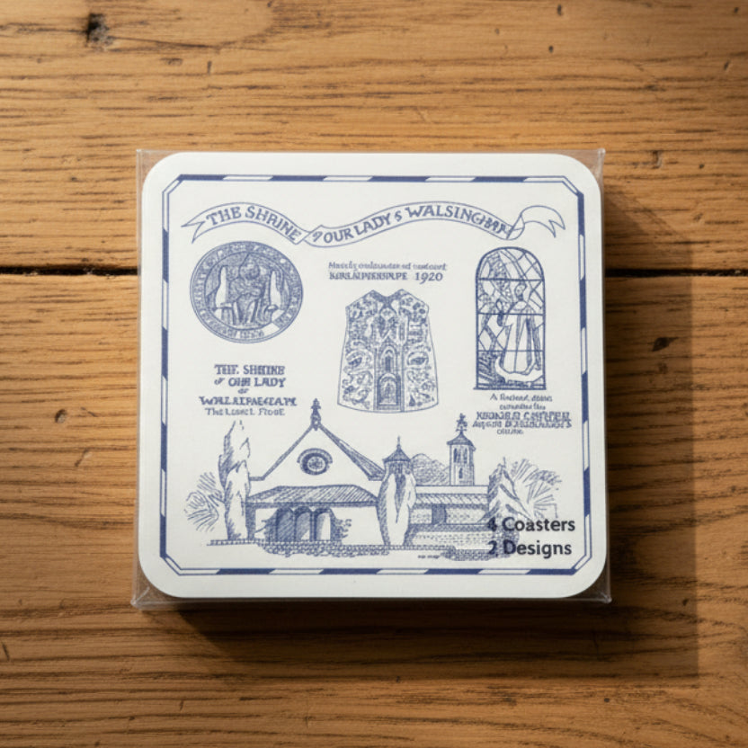 Our Lady of Walsingham Line Drawing Coasters | Our Lady of Walsingham | The Shrine Shop